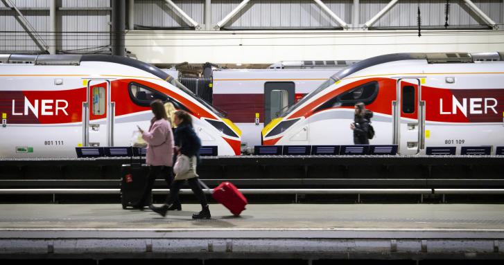 Trains in station