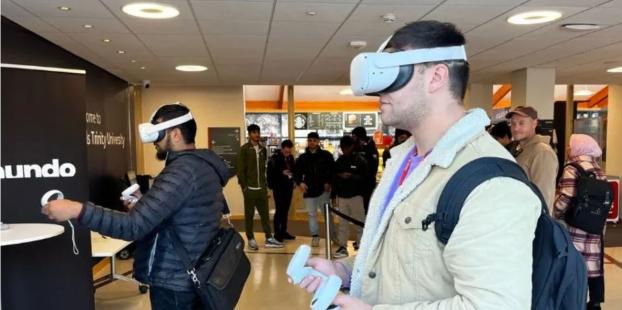 image of students using VR headsets