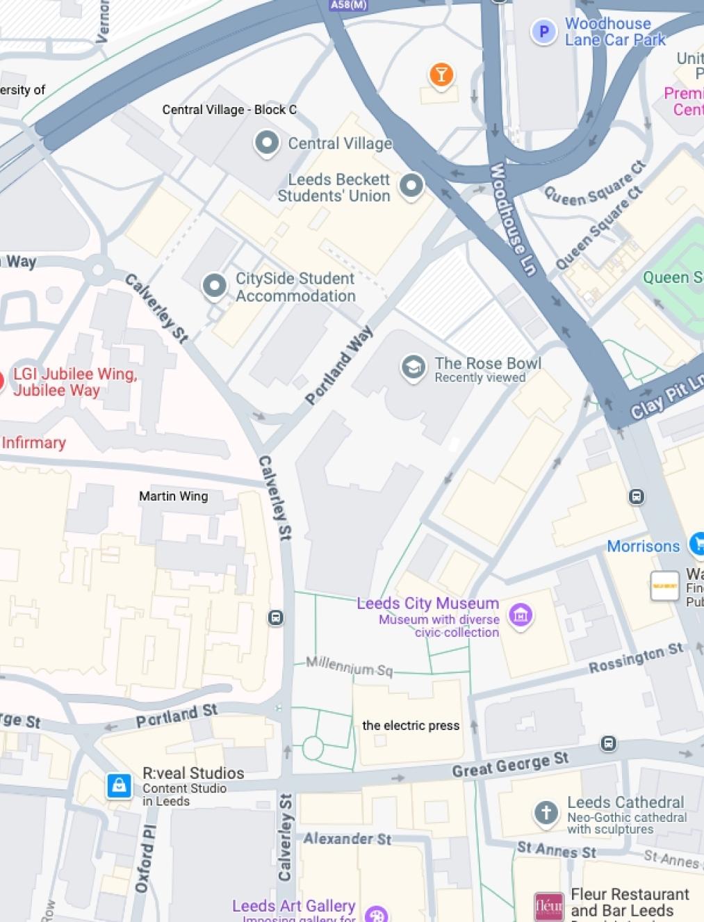 Leeds City Centre Map