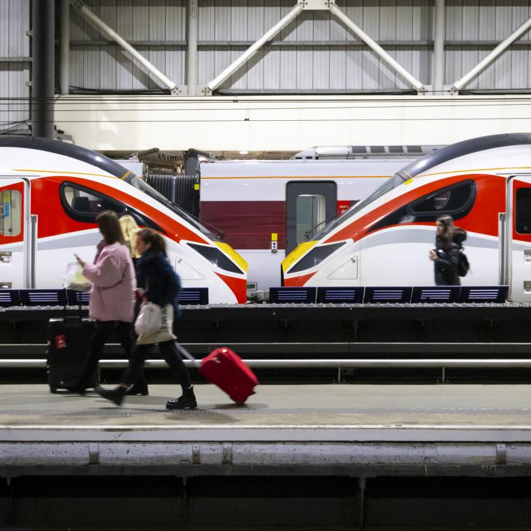 Trains in station